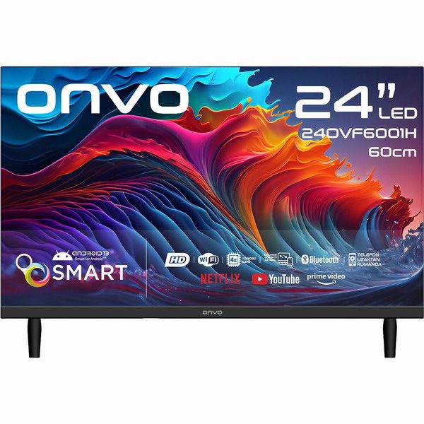 Onvo 24OVF6001H 24" Frameless HD Android Smart Led TV