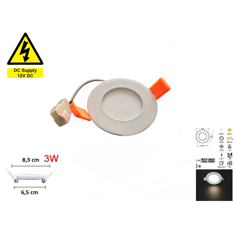 12 Volt 3 W Led Spot Lamba