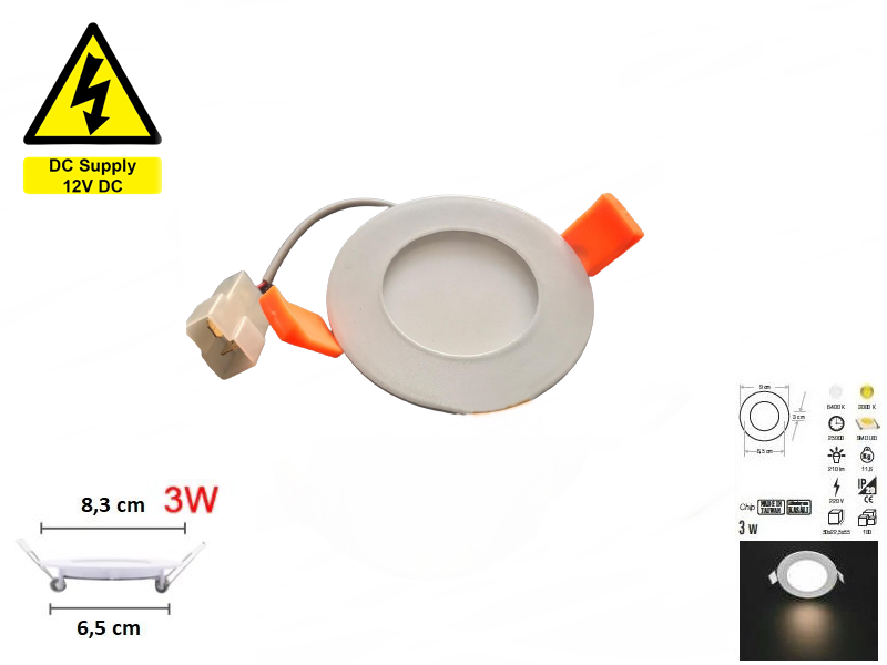 12 Volt 3 W Led Spot Lamba