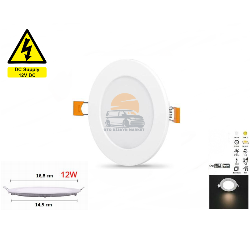 12 Volt 12 W Led Spot Lamba